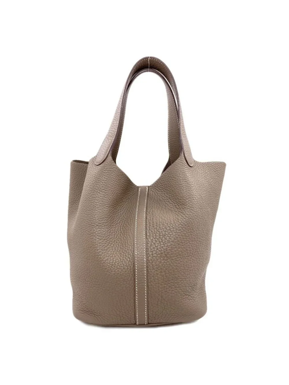 Hermes Picotin Lock Etoupe Gold Handbag Taurillon Clemence